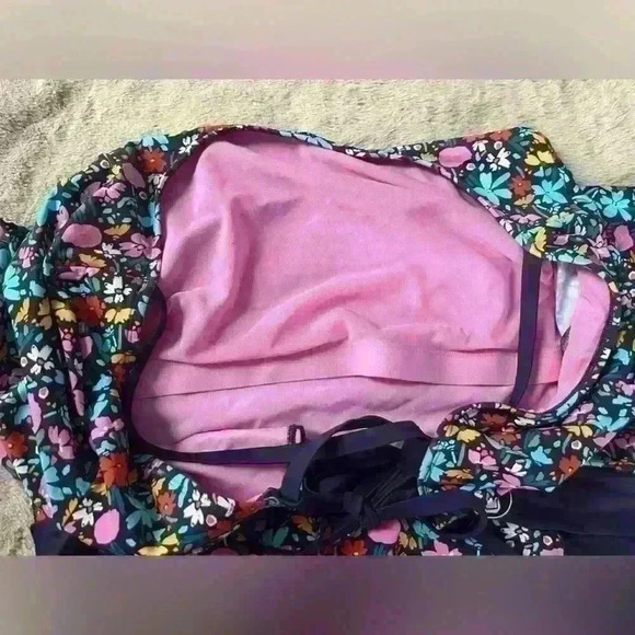 Body Glove Indigo Vivid Field Long Arm One Piece Wave Paddle Swimsuit size 3X - Picture 8 of 14